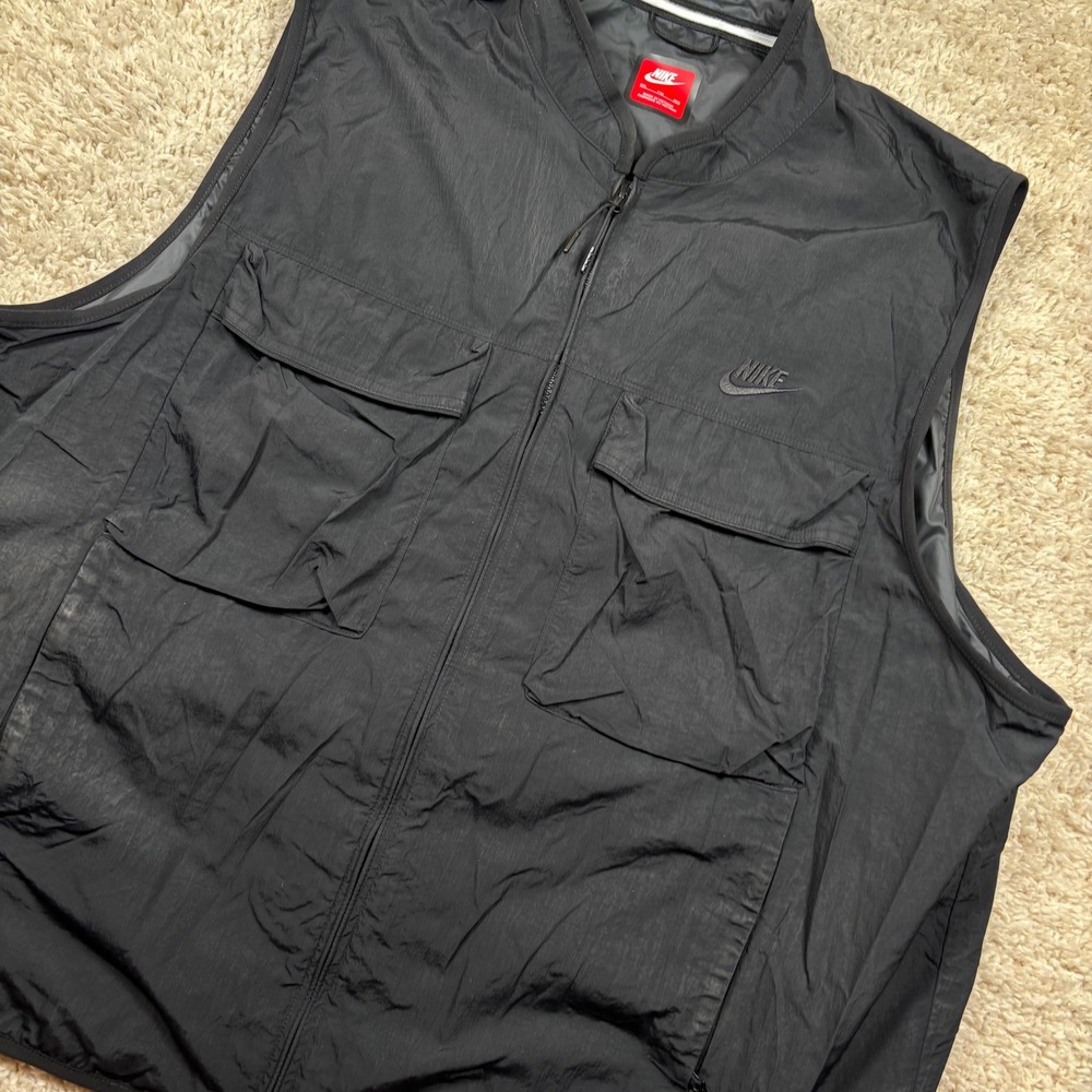 Nike Utility Vest Mens 2XL Black Gorpcore Cargo Pockets FZ0748-010